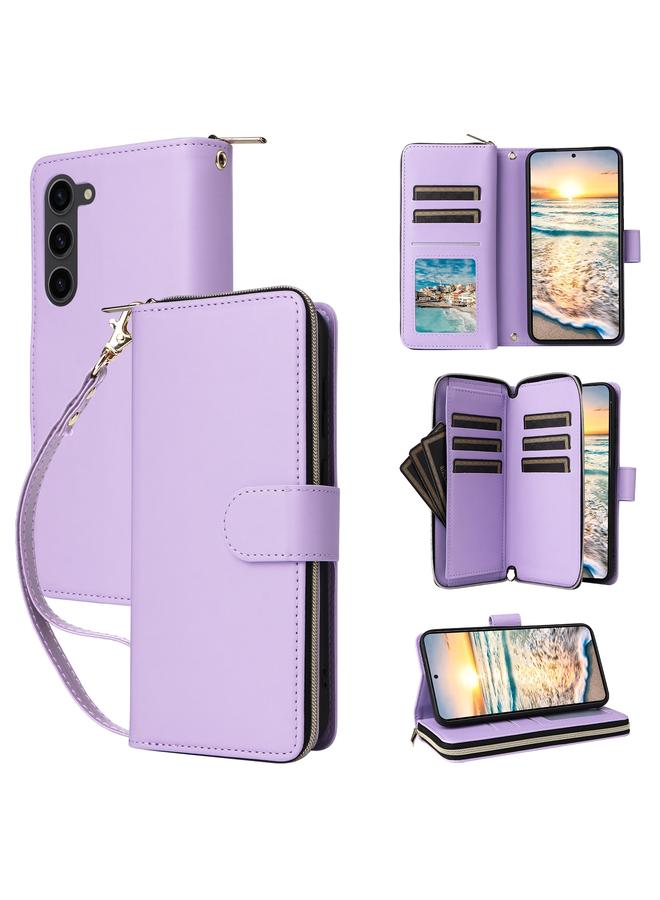 S-TOP Case For Samsung Galaxy S23 5G Nine-card Slots Zipper Wallet Bag Leather Phone Case - Image 1