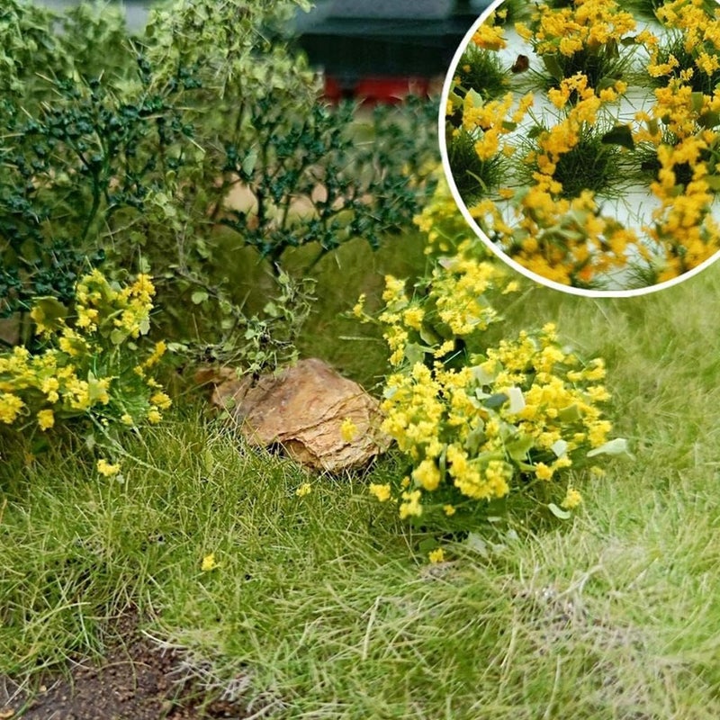 klarako 3 Boxes Miniature Flowers Model Railway Architecture Micro Landscape Diorama Layout Scenery Decoration - Image 2