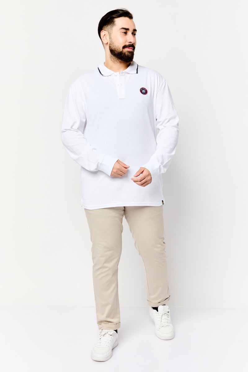 Paul Frank قميص بولو بأكمام طويلة وطباعة جرافيك للرجال، عادي، أبيض - Image 4