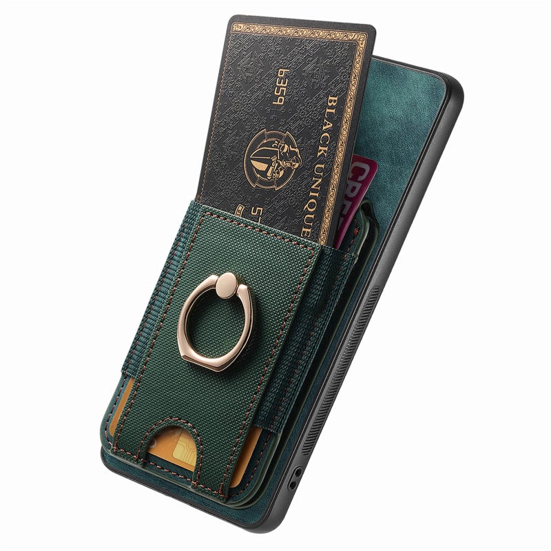 HuHa Case Cover For OPPO Reno7 Pro 5G Retro Splitable Magnetic Stand Card Bag Leather Phone Case(Green) - Image 3
