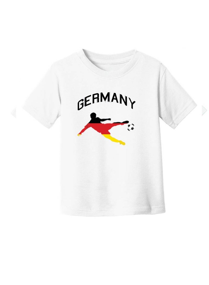 PRINTSHOP4ME Germany Unisex Kids T-Shirt - Short Sleeve Round Neck Cotton Tshirt for Boys and Girls - Soft and Comfortable - Gift for Young Football Fans - Image 4