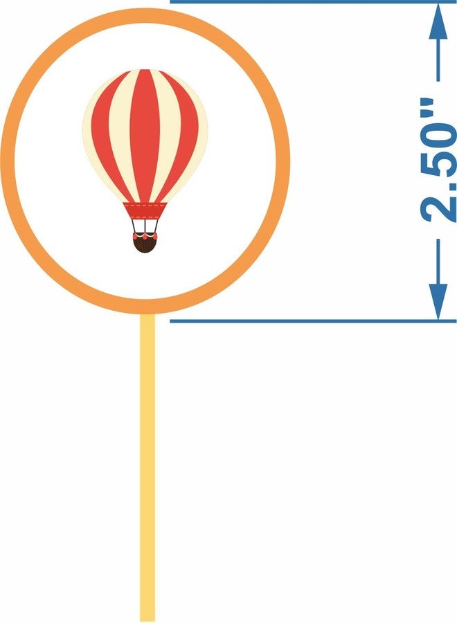 Untumble مجموعة زينة عيد ميلاد مستوحاة من منطاد الهواء الساخن بألوان متعددة مع زينة للكعك (عبوة من 25 قطعة) - Image 5