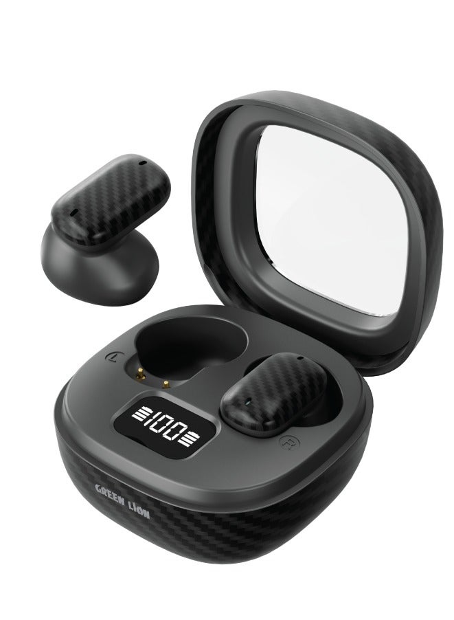 GREEN LION Geneva True Wireless Earbuds with Voice Assistant & 4 Hrs Playtime / Dual Microphone / Touch Control / Bluetooth V5.4 / Game & Music & Normal Mode / Truewireless Headphones - Black - Image 1