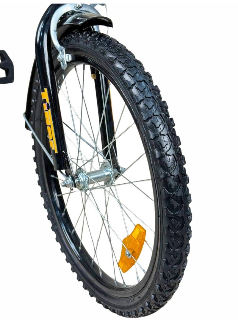 تايجر دراجة أطفال تايجر 20 بوصة مع سلة أمامية وكرسي خلفي – مناسبة للأعمار 6 إلى 10 سنوات - Image 2