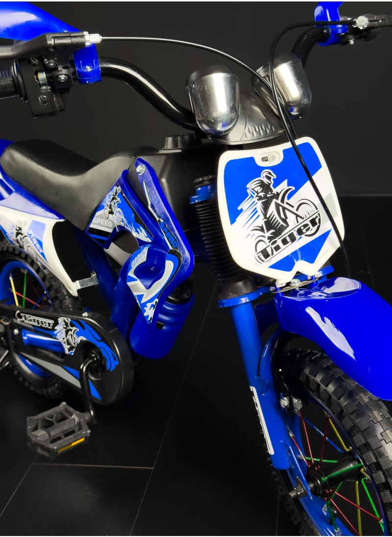 TIGER BICYCLE SIZE12 FOR CHILDREN FROM 2 TO 5 YEARS OLD TIGER MOTOCIKL STYLE  - Image 4
