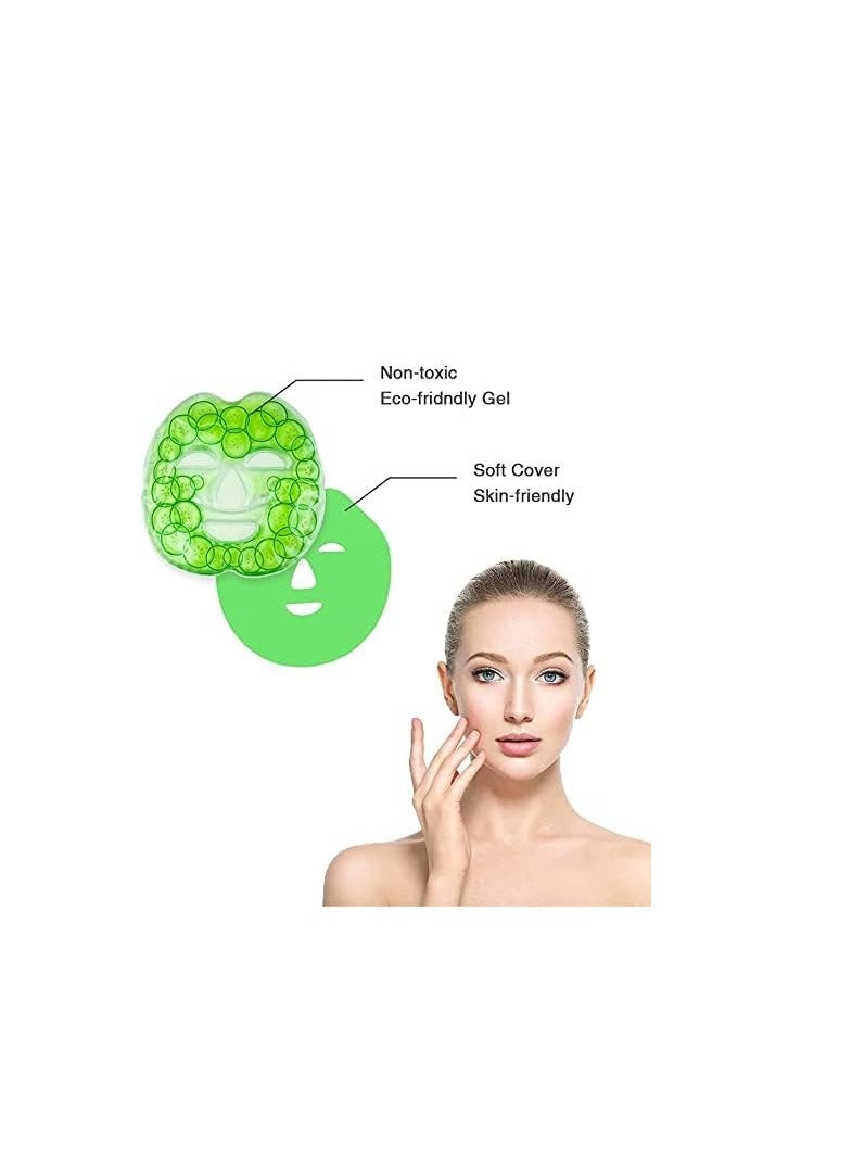 أوريتي حزمة جل الجليد للوجه oriti مع كمادات باردة ساخنة قابلة لإعادة الاستخدام للعناية بالبشرة ، انتفاخ العينين ، تورم الوجه ، حزمة جل قناع الوجه البارد لتخفيف الألم للصداع النصفي ، - Image 5