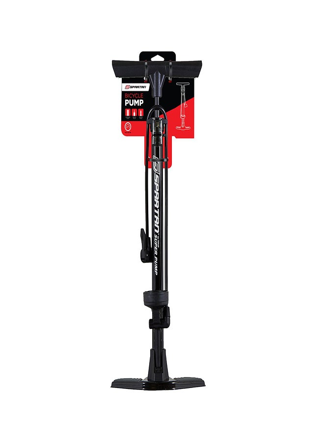 Spartan Spartan Bicycle Pump with Gauge - 160 PSI, 120 PSI, Presta & Schrader Valve Compatible  - Image 2