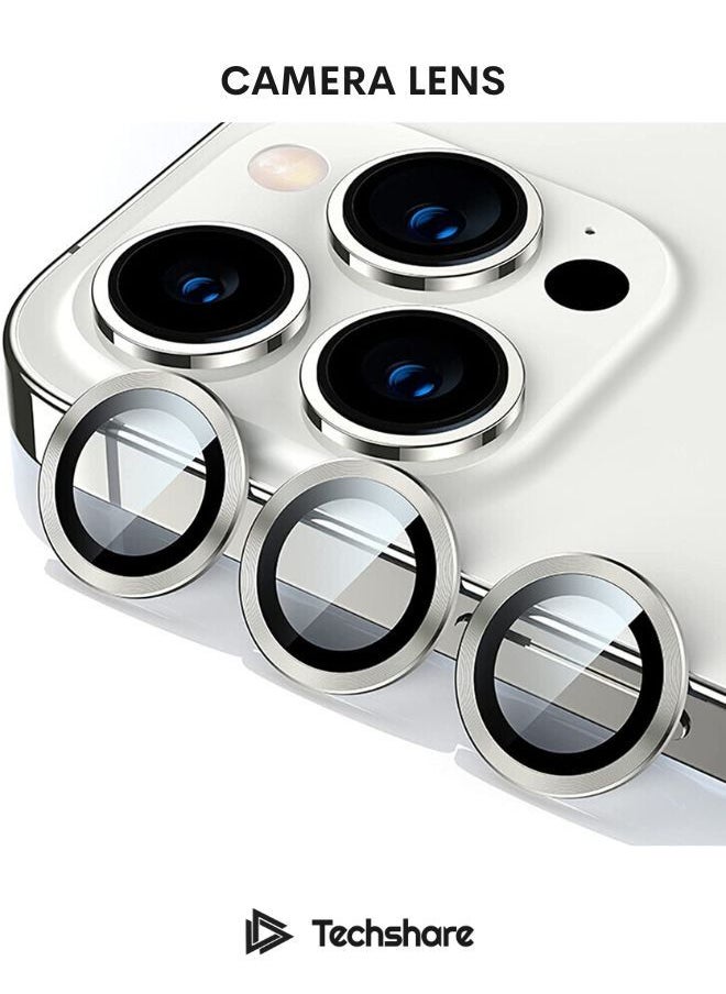 Techshare Camera Lens Protector For iPhone 13 Pro SILVER  - Image 1