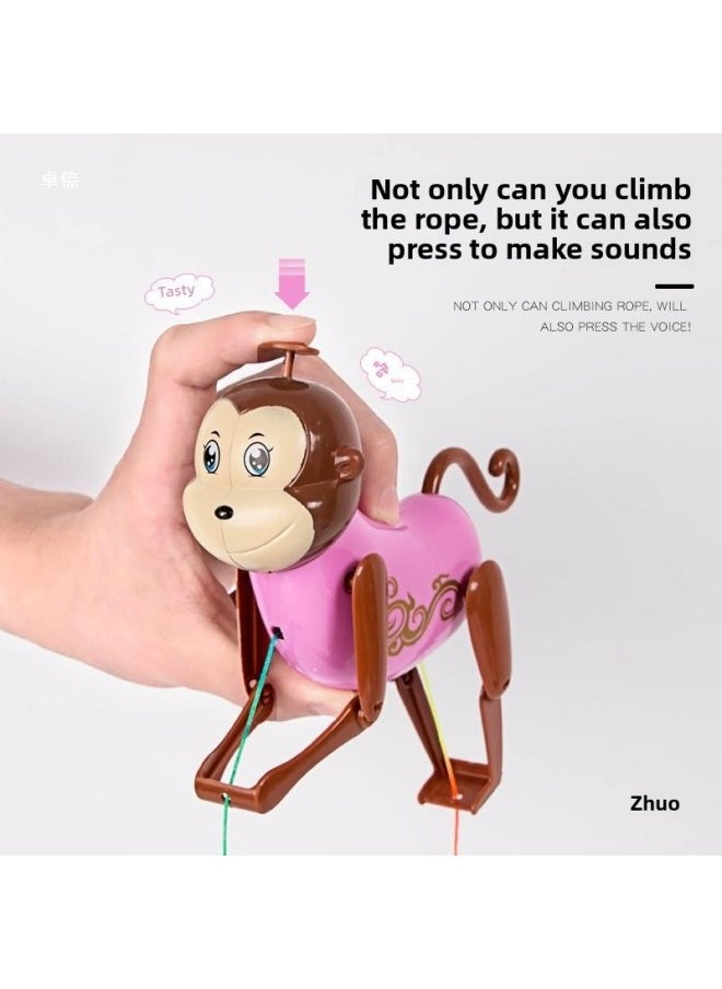 Generic - Climbing Rope Little Monkey Decompression Tree Climbing Toy Creative Fun Can Climb Rope Stall Little Monkey Novelty And Fun-Color:Rope Climbing Monkey + 2 Parachutes-Specifications:One Size Fits All - Image 1