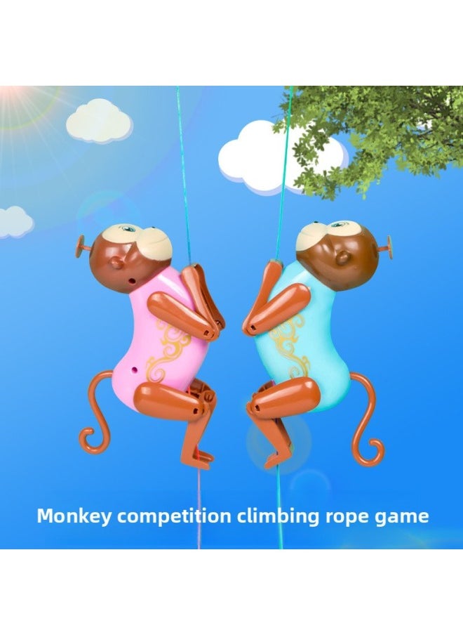 Generic - Climbing Rope Little Monkey Decompression Tree Climbing Toy Creative Fun Can Climb Rope Stall Little Monkey Novelty And Fun-Color:Rope Climbing Monkey + 2 Parachutes-Specifications:One Size Fits All - Image 1