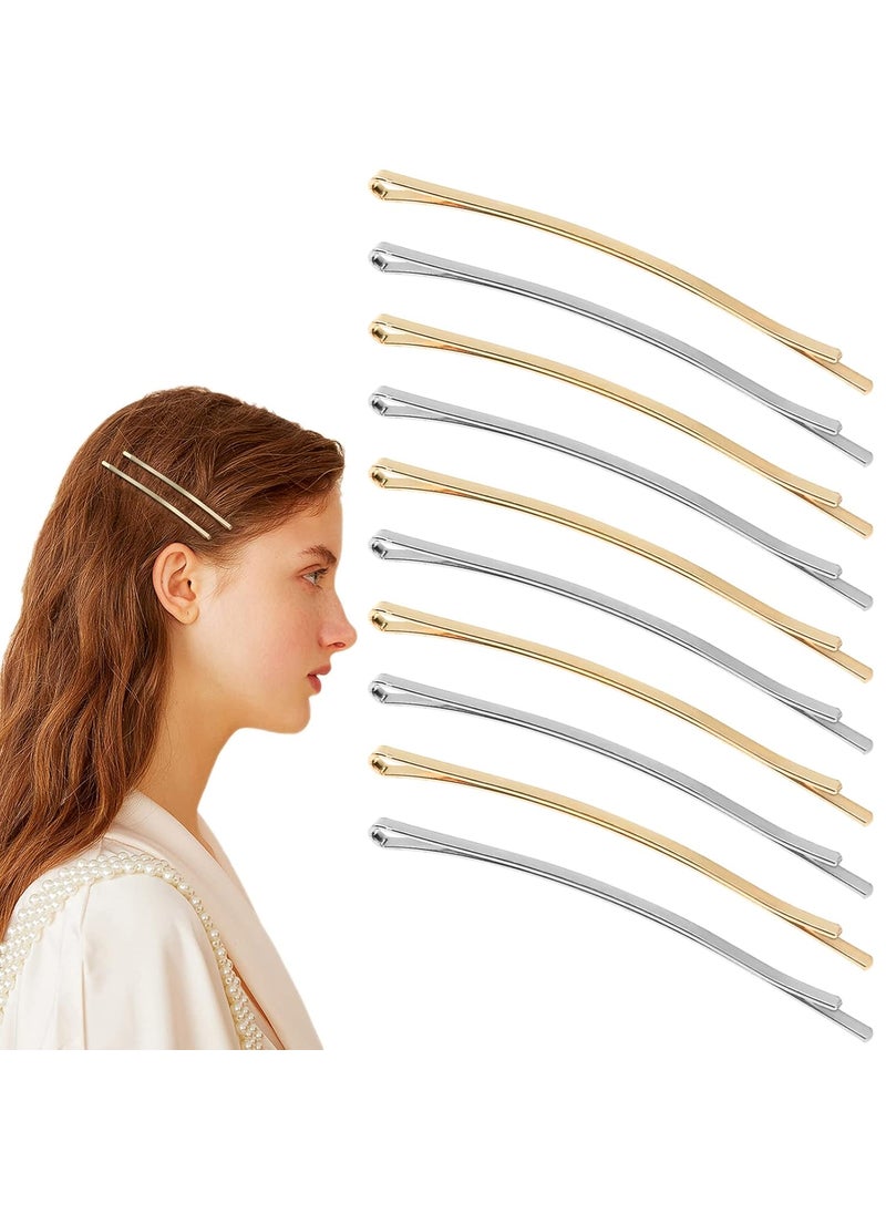 Aswewamt - 50 Jumbo Bobby Pins 334 Inch Metal Hair Clips Hair Pin Bobbypins Hairpins Hair Accessories for Women Thick Long Updo Hair Style GoldSilver - Image 1