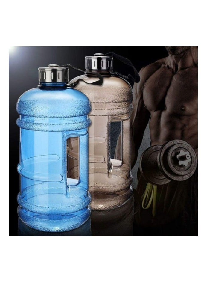 H PRO HM SPORTS Outdoor Sports Water Bottle | BPA Free Half Gallon Water Bottle | Drink Container with Handle | Workout Fitness Bottle | 2.2 liters | Blue  - Image 3
