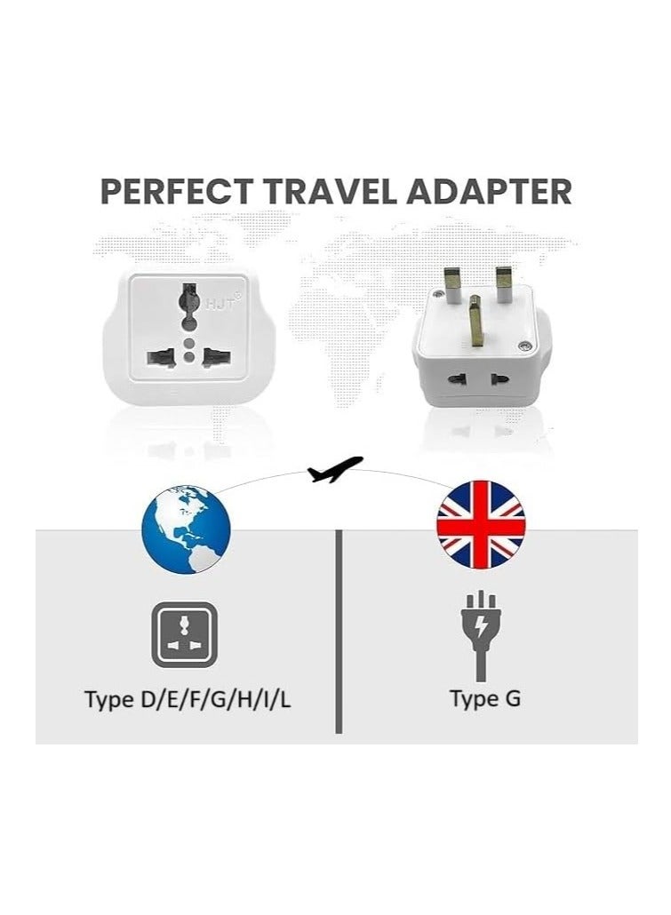 General Power Plug Adapter Universal Travel Tool Power Socket Converter International Travel Converts Type D/E/F/G/H/I/L to Type G 13AMP 220-240V (1 Piece)  - Image 4