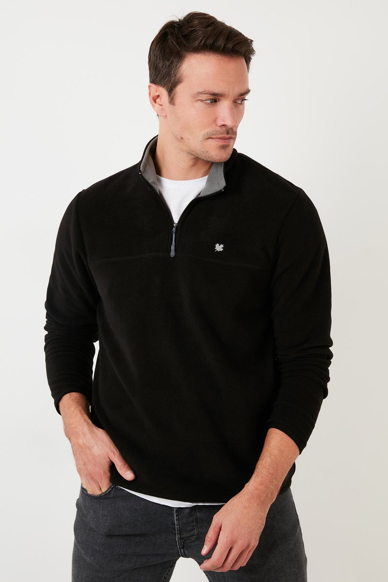 Buratti Slim Fit Anti-Pilling Non-Pilling Bato Collar Winter Raised Polar Fleece Men's POLAR 5906001 - Image 1