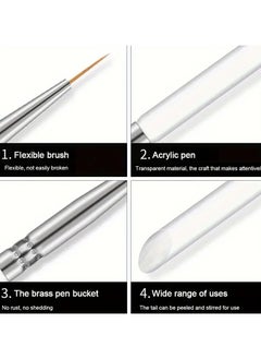 Goolsky Nail Liner Brushes For Manicure Pedicure, Nail Brush Pen, Acrylic Powder Dipping Pen, Nail Painting Drawing Pen  - Image 4
