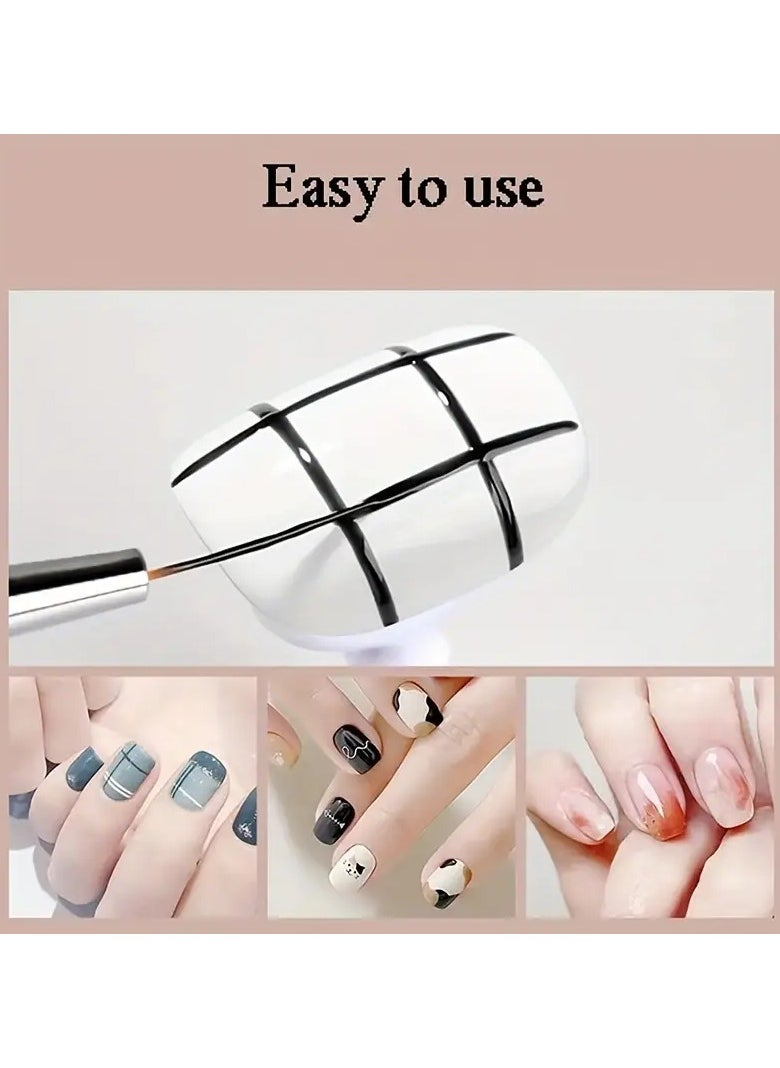 Goolsky Nail Liner Brushes For Manicure Pedicure, Nail Brush Pen, Acrylic Powder Dipping Pen, Nail Painting Drawing Pen  - Image 5