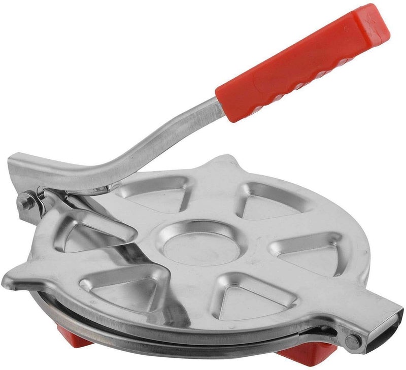 KENAYO ENTERPRISE KENAYO ENTERPRISE Heavy Quality Stainless Steel 7 inch DiaPuri Maker Press Machine with Handle Manual Stainless Steel Roti Press PapadKhakhraChapati Maker  - Image 4