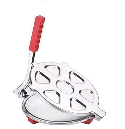KENAYO ENTERPRISE KENAYO ENTERPRISE Heavy Quality Stainless Steel 7 inch DiaPuri Maker Press Machine with Handle Manual Stainless Steel Roti Press PapadKhakhraChapati Maker  - Image 1