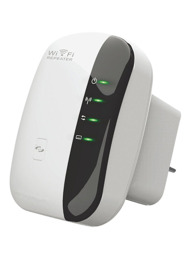 NIBEMINENT Bakeey UK EU plug 300M Wireless-N Wifi Repeater Router Signal Booster Extender Amplifier adapter for Home Office White