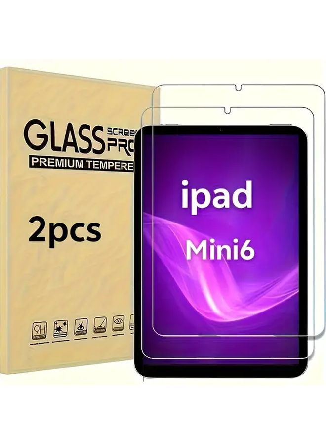 واقي شاشة من الزجاج المقوى لجهاز iPad Mini 6 (8.3 بوصة) 2021 بصلابة 9H مقاوم للخدوش - عبوة - Image 1