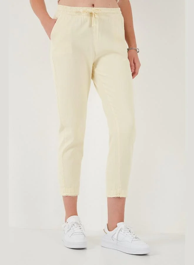 ليلا بنطلون نسائي ليلا قطن خصر عادي مقاس عادي أرجل مستقيمة