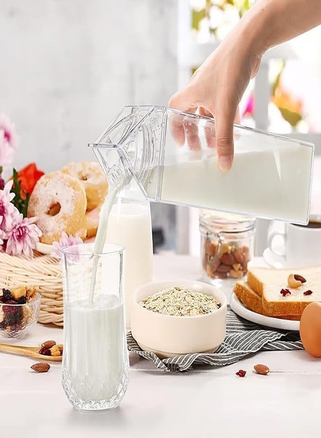 STEFLON Transparent Square Milk Bottle, BPA Free, Lightweight Acrylic, Wide Mouth, Leak-proof for Daily Use, Outdoors, Sports, Travel, Work-new-2026 (SQUARE MILK BOTTLE-500ml -2pcs) - Image 2