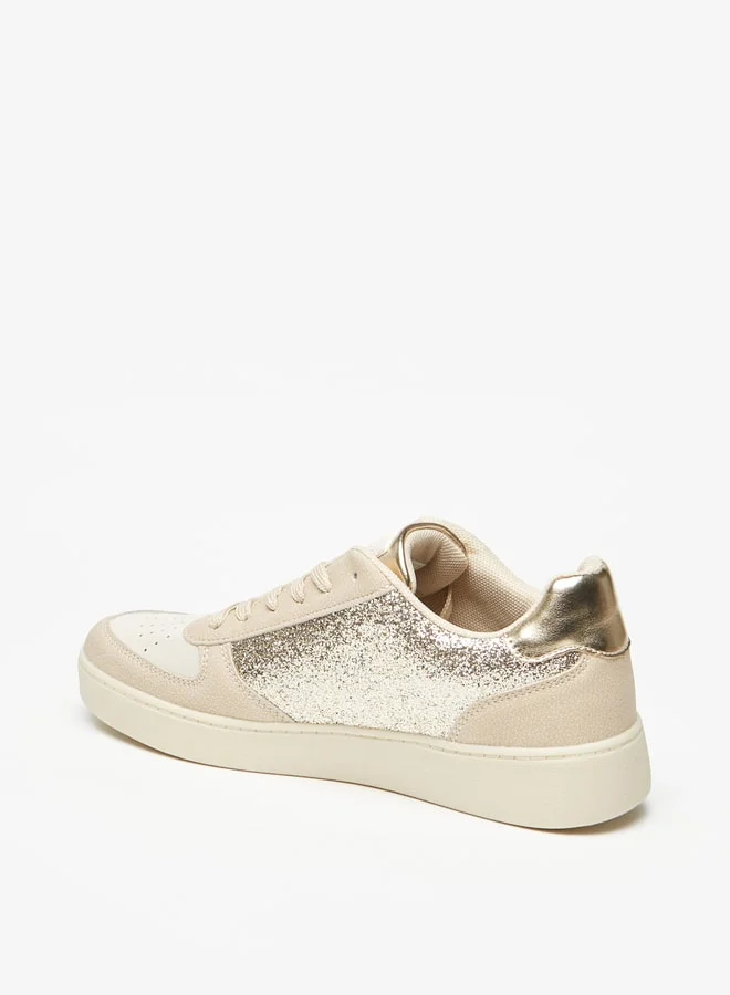 Celeste Women's Textured Lace-Up Low Ankle Sneakers