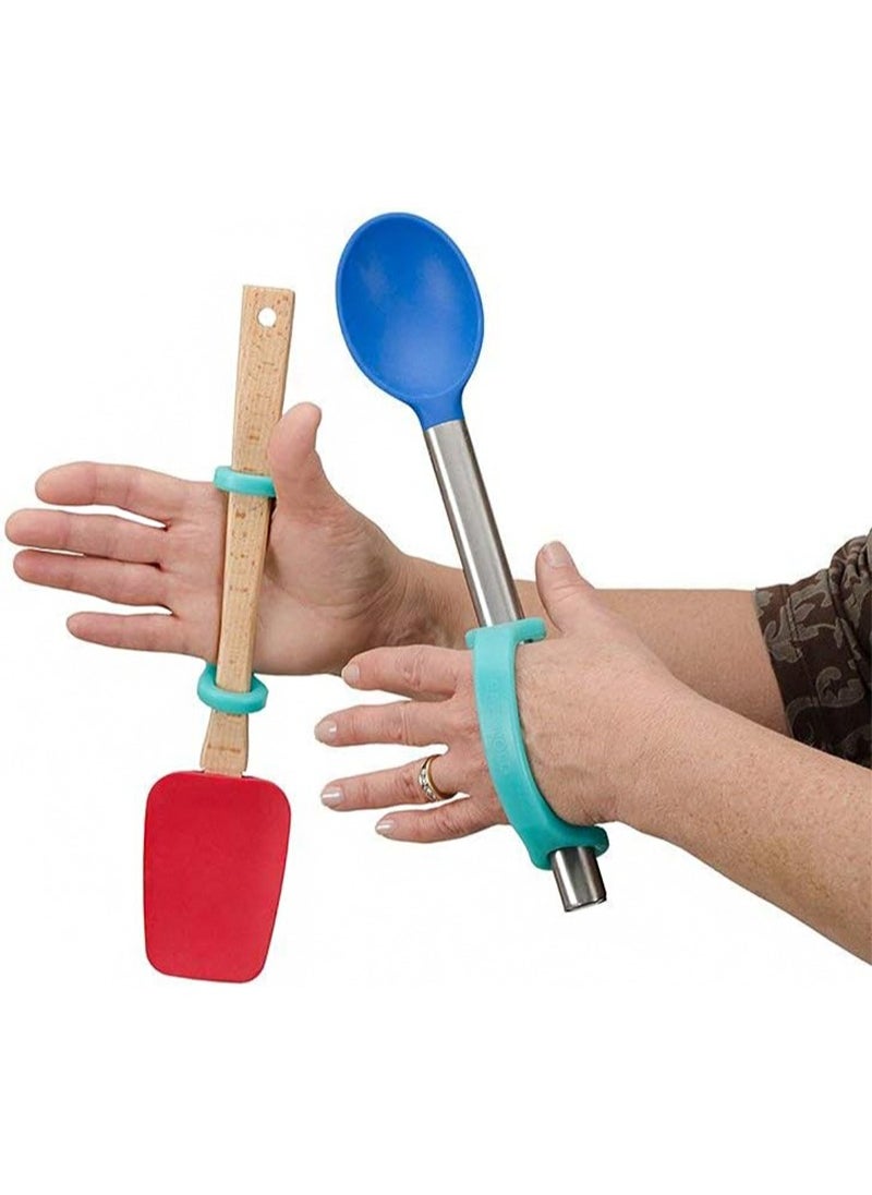 Apustim Silicone Adaptive Aid （Infant to Adult）for Limited Hand Function，Poor Grip，Limb Loss，Cerebral Palsy， Stroke，Tremors，Arthritis，ALS（7 Pack）  - Image 5