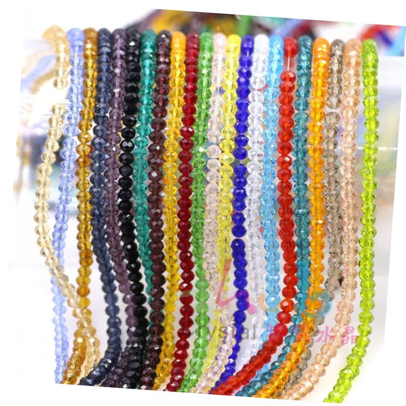 Black Faceted Rondelle Glass Beads 150pcs For Jewelry Making Necklace Bracelet - Image 3