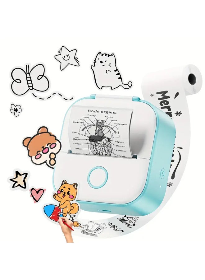 phomemo Mini Printer - Pocket Printer with 1 Roll of 50mm Sticker Paper, Supports 53mm Thermal Paper, Wireless Label Maker for iPhone, for iPad, for Android, Doodle Dash, Notes, Memo, DIY, Gifts, List - Image 3