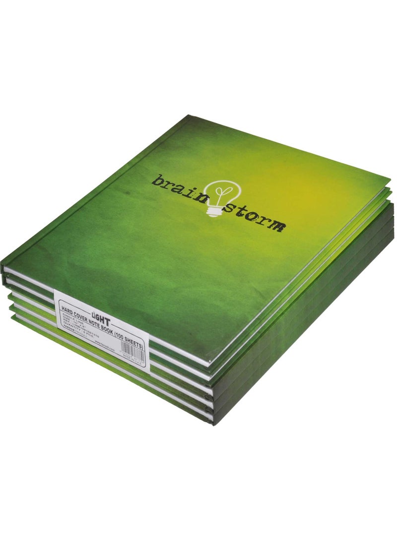 FIS LIGHT Pack of 5  Design Hard Cover Note Book  100 Sheets Size 10X8 Inches (25.4 X 20.32 Cm) -LINB1081001310 - Image 1