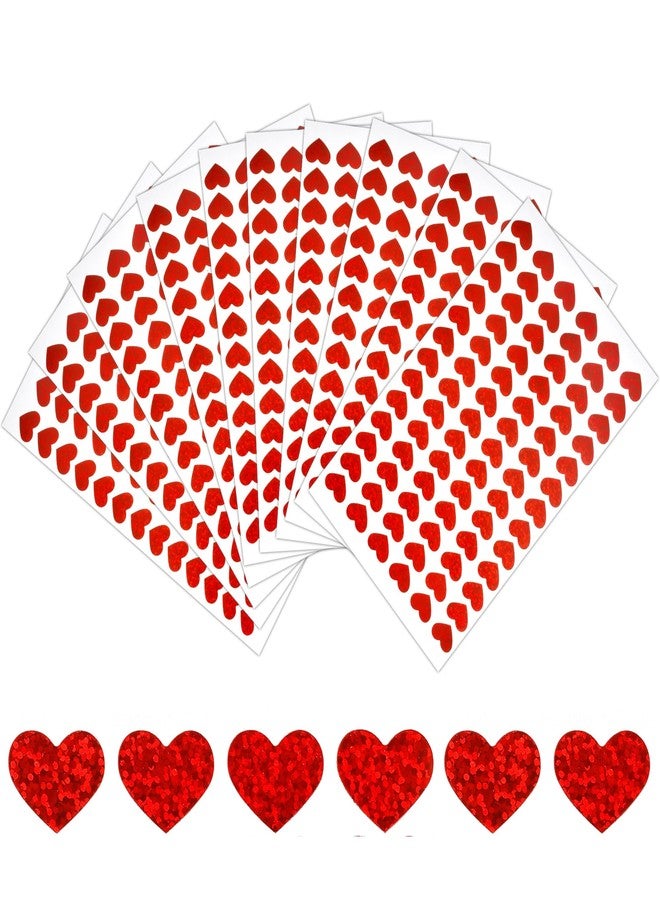 BOEIAC Heart Stickers, Red Heart Sticker, Glitter Small Mini Heart Stickers for Kids, 780 PCS, Decorative Love Stickers for Kids Reward, Valentine's Day, Wedding, Mother's Day, Envelopes, Gift Box - Image 1