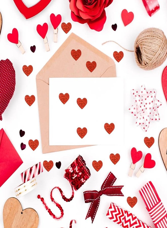 BOEIAC Heart Stickers, Red Heart Sticker, Glitter Small Mini Heart Stickers for Kids, 780 PCS, Decorative Love Stickers for Kids Reward, Valentine's Day, Wedding, Mother's Day, Envelopes, Gift Box - Image 5