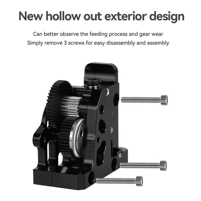 HGX-LITE Extruder with High Speed 36mm Round Stepper Motor Compatible with CREALITY 3D Printers Ender-3/Ender-3 V2/CR-10/ VORO Suitable for 1.75mm Filaments PLA/ABS/PETG/TPU/PP/PC/Nylon/PEEK/PEI - Image 3