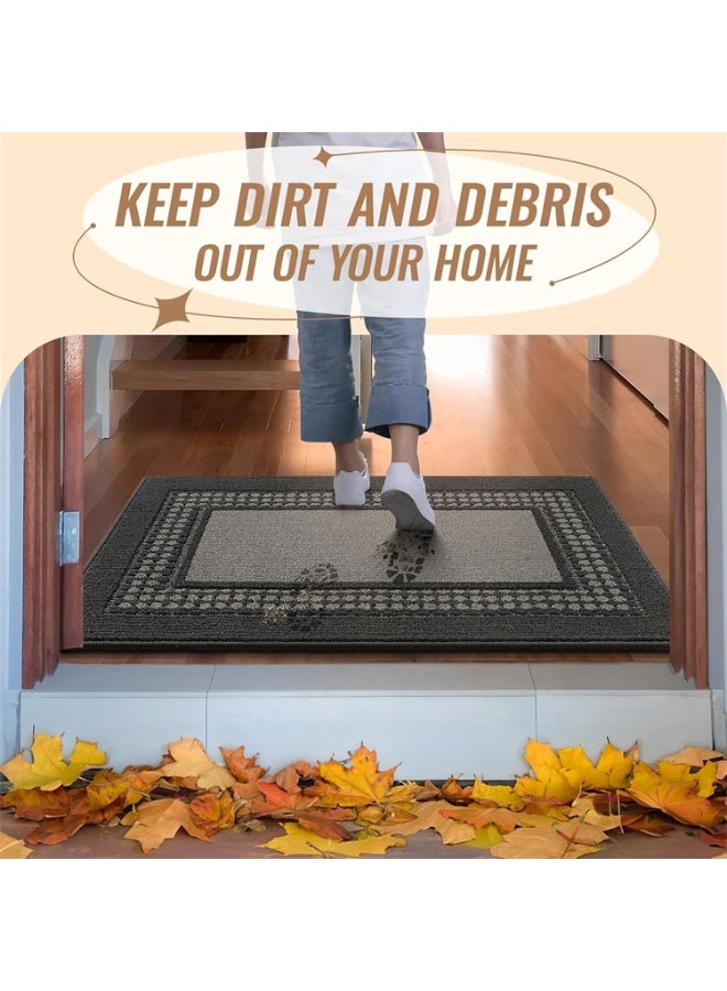 EBREEZZ Classic Border Non-Slip Door Mat – Durable Indoor/Outdoor Entrance Rug, Dirt-Trapping & Easy Clean - Image 2