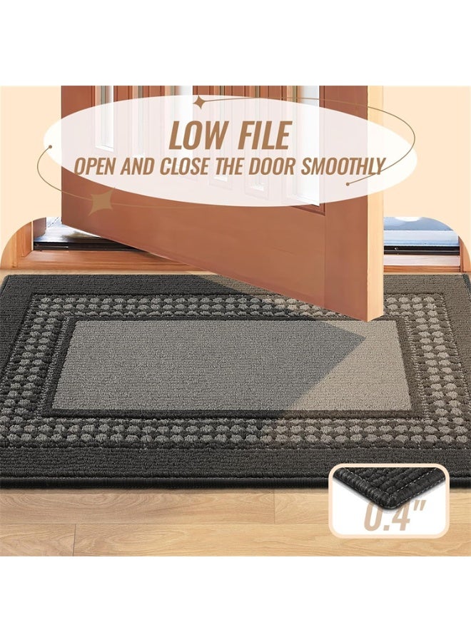 EBREEZZ Classic Border Non-Slip Door Mat – Durable Indoor/Outdoor Entrance Rug, Dirt-Trapping & Easy Clean - Image 3