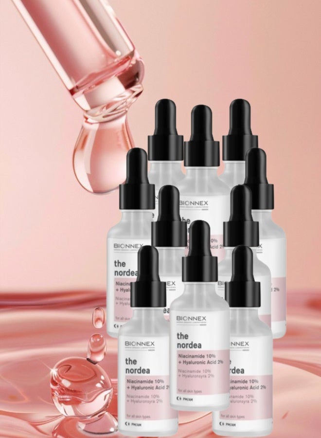 BIONNEX 10 Pieces Bionnex The Nordea Niacinamide %10+Hyaluronic Acid 2% 30ml - Image 1