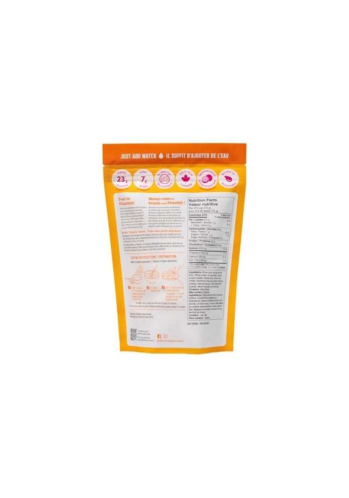 Flourish Protein Pancake  Waffle Mix with Whey Protein  Flax Seed No Added Sugar High in Protein  Fiber  Just Add Water  Buttermilk Flavour 16 oz 2 Pack - Image 5