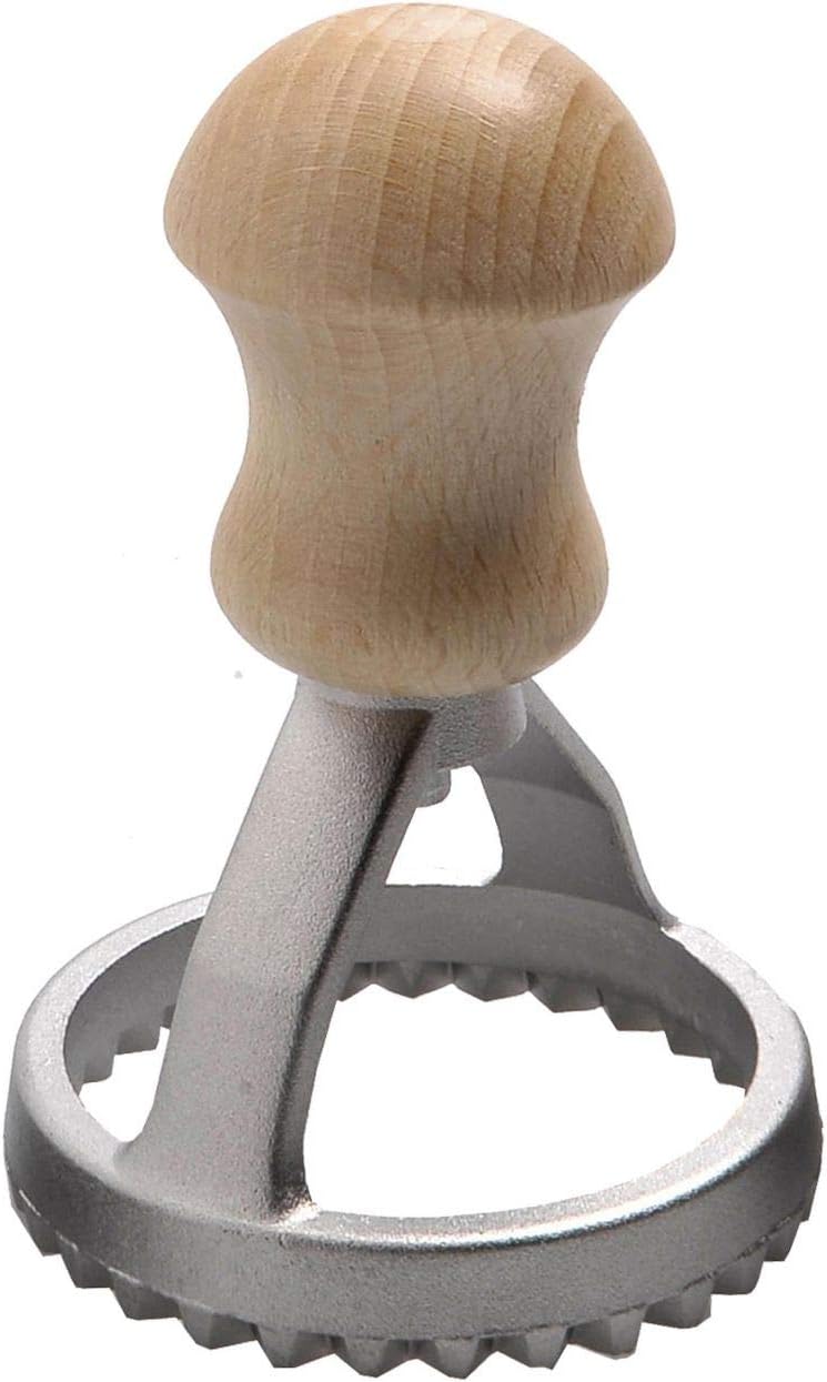 Eppicotispai 3-Inch Aluminum Round Ravioli Stamp with Beechwood Handle - Image 1