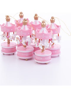 Bimotif Christmas ornament carousel set, 8.5 cm, Pink 6 pieces 