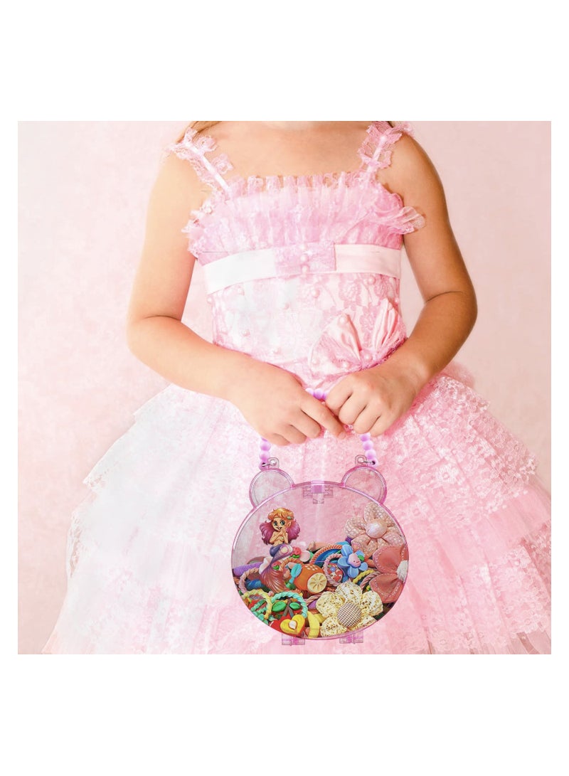 8 Pack Mini Clear Plastic Storage Boxes for Beads Crafts Jewelry Kids Items Cute Bear Design - Image 3