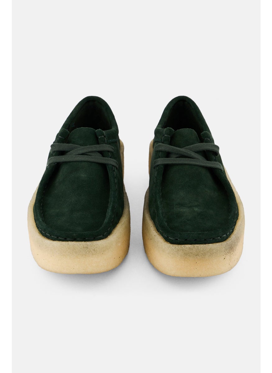 clarks Women Wallabee Cup Standard Fit Lace Up Casual Shoes, Dark Green  - Image 3
