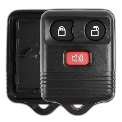 KeylessOption غطاء مفتاح KeylessOption بديل لسيارات فورد F150 ولينكولن ميركوري 1998 1999 2000 2001 2002 2003 2004 2005 2006 2007 2008 2009 2010 2011 2012 2013 2014 2015 2016، 3 أزرار - Image 1