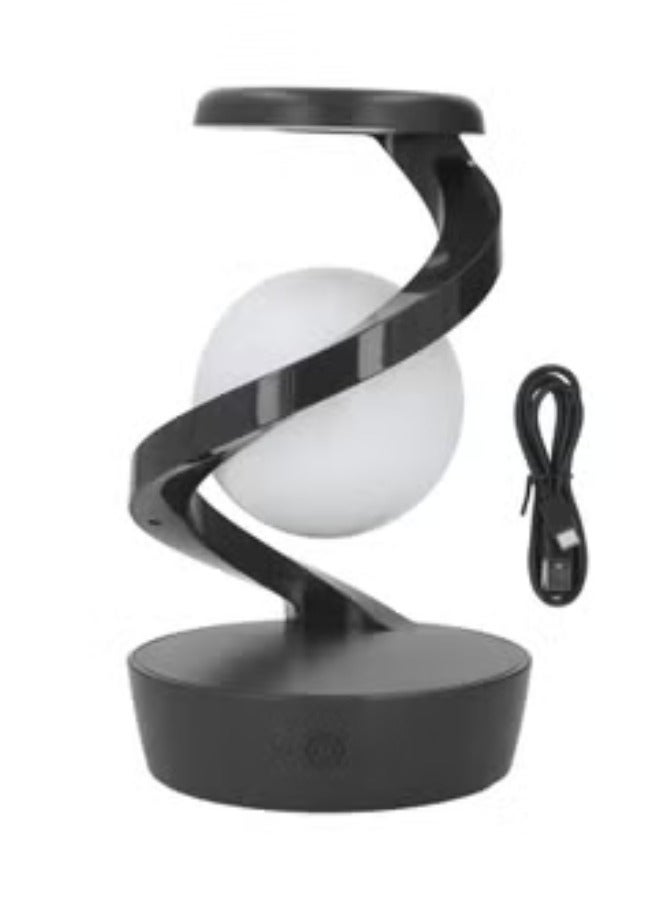 ACLIX Modern spiral bedside lamp, rotating RGB Suspension Lamp, innovative 3D Optical levitation ball led table lamp, nightstand lamps magnetic LED desk light bulb for bedroom living room office decor - Image 2