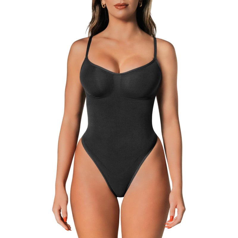herslims Shapewear Tummy Control Bodysuit Thong: Sculpting Shaper Tank Top Shapewear Bodysuit: Snatched Waist Slimming Body Suits - Image 5
