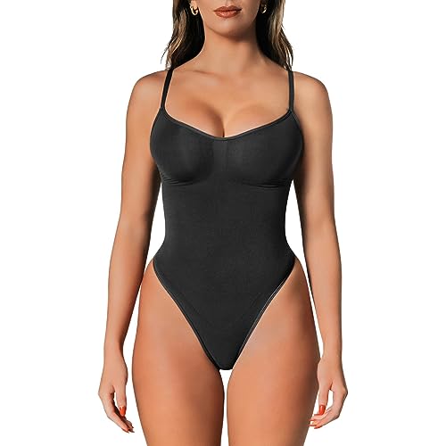 herslims Shapewear Tummy Control Bodysuit Thong: Sculpting Shaper Tank Top Shapewear Bodysuit: Snatched Waist Slimming Body Suits - Image 1