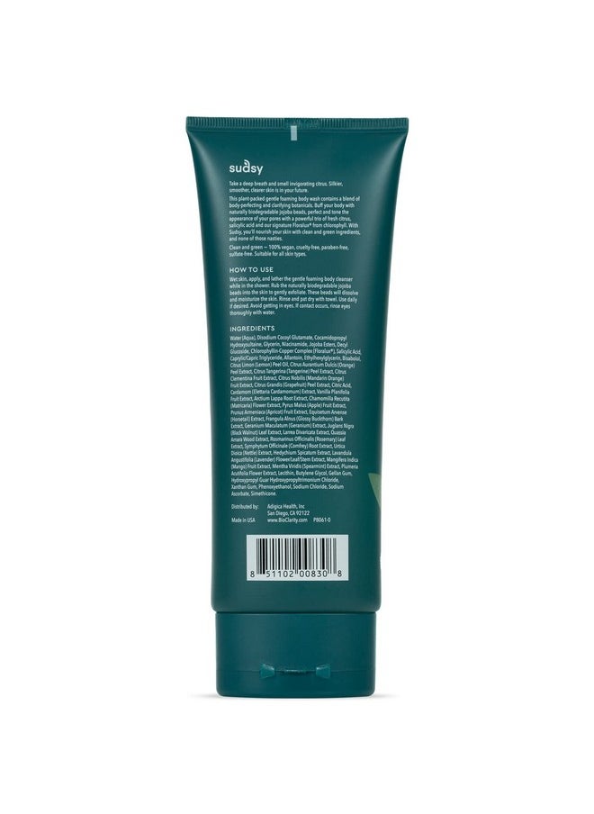 BioClarity - Sudsy Body Wash | Salicylic Acid Detoxifying Herb And Fruit Extracts To Deeply Cleanse Exfoliate And Moisturize | With Floralux Jojoba & Citrus | 100% Vegan | 8 Fl Oz - Image 1