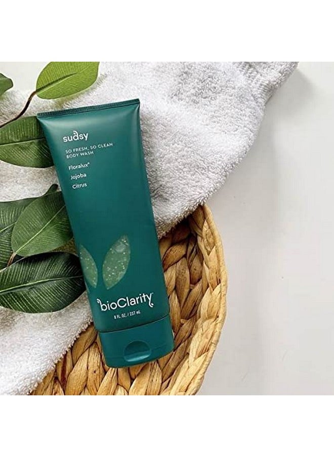BioClarity - Sudsy Body Wash | Salicylic Acid Detoxifying Herb And Fruit Extracts To Deeply Cleanse Exfoliate And Moisturize | With Floralux Jojoba & Citrus | 100% Vegan | 8 Fl Oz - Image 1