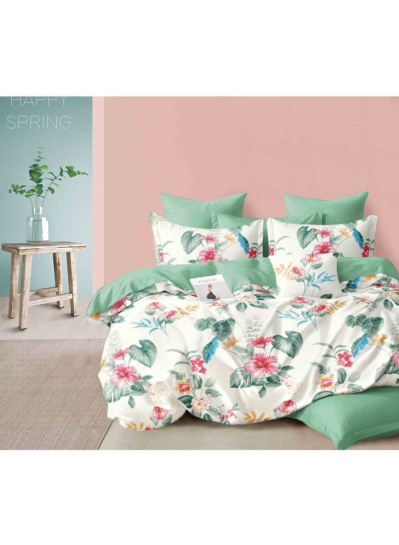 AL RAID Luxury Super King Bed Sheet Set - 6-Piece Bedding Includes Duvet Cover, Fitted Bedsheet, and Pillowcases - High-Quality Microfiber Sheets with Deep Pockets for a Secure Fit and Ultimate Comfort