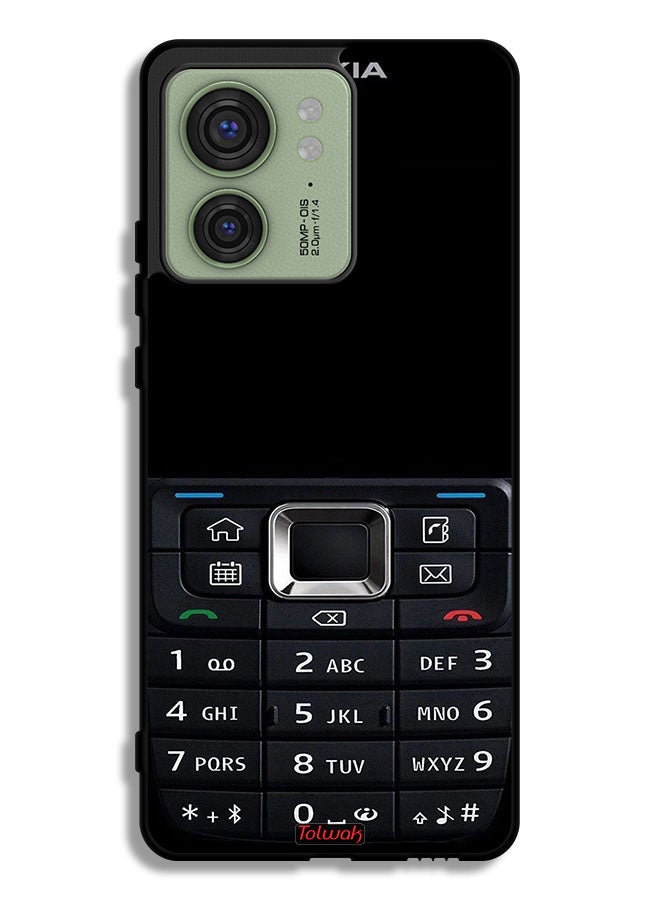 Tolwak Motorola Edge 40 Protective Case Cover Old Phone Pattern - Image 1